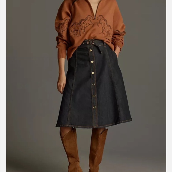 The Montana Mock Neck Half Zip Sweater by Maeve exclusively for Anthropologie - Picture 4 of 10